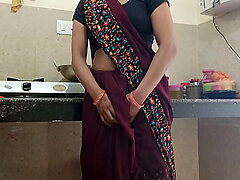 Indian Desi regional bhabhi going to bed all over scullery plain Hindi audio